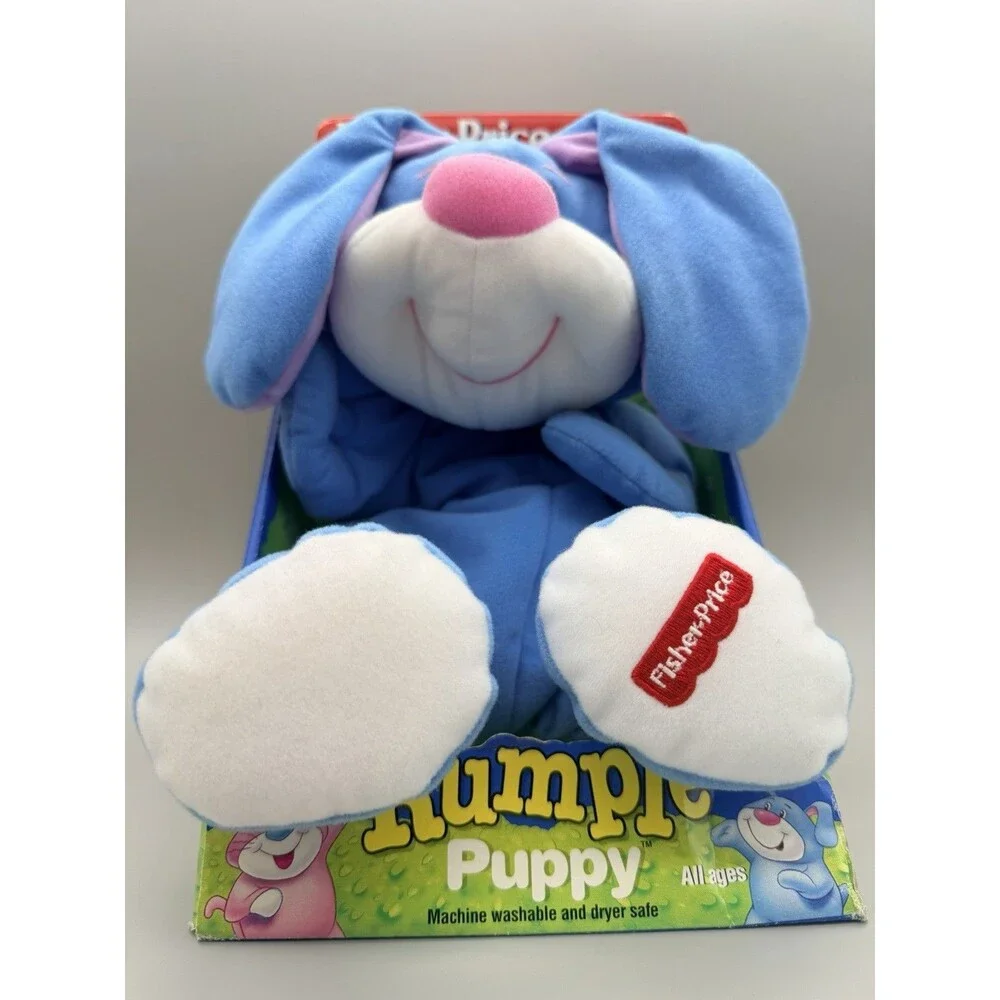 VTG 1998 Fisher Price Rumple Puppy Dog Stuffed Plush Floppy Toy RARE NIB 14